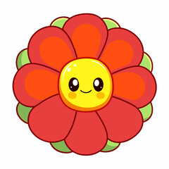 Joyful flower illustration nature graphic design colorful environment playful viewpoint cheerful concept