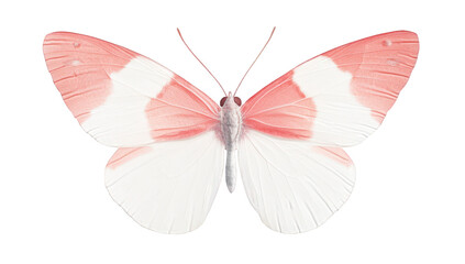 Fototapeta premium a beautifully detailed illustration of a butterfly with pink and white wings showcasing its delicate structure and vibrant colors. for educational artistic or decorative purposes