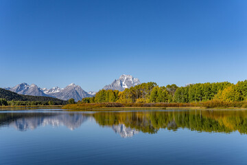 Snake River, Oxbow Bend Turn, Moran, Wyoming. Teton Range.  Grand Teton National Park fall

