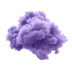 Fototapeta premium a vibrant purple smoke cloud billows against a white background creating a visually striking and dynamic effect. for artistic design or promotional purposes