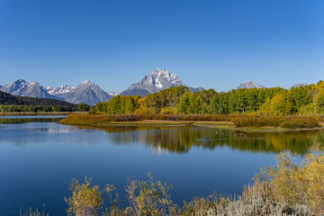 Snake River, Oxbow Bend Turn, Moran, Wyoming. Teton Range.  Grand Teton National Park fall

