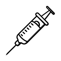Syringe icon promoting health and wellness, medical care concept