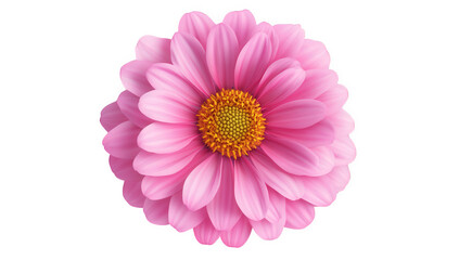 Obraz premium a vibrant stylized pink flower with layered petals and a central cluster of yellow stamens showcasing natural beauty and design