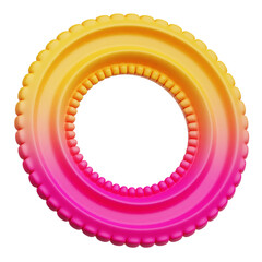gradient abstract shape 3d icon isolated on the transparent background