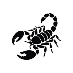 scorpion silhouette icon vector on white background