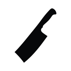 vector illustration of a Butcher Knife silhouette