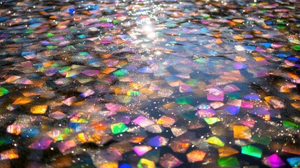 Fototapeta premium Iridescence: A Symphony of Colors in Water