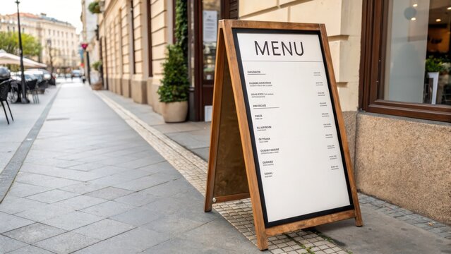 Restaurant Menu A-Frame Sign