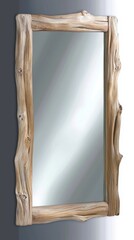 Rustic Driftwood Mirror - Natural Wood Framed Mirror for Bathroom, Bedroom, or Living Room Decor