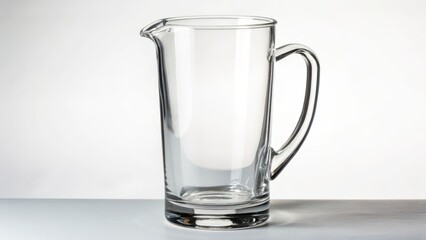Glass Pitcher on White Background