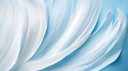 Delicate White Petals Against Soft Blue Background for Artistic Use