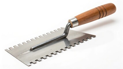 Notched Trowel on White Background
