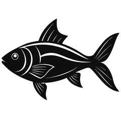 Fish Silhouette Illustration - Vector Art Design