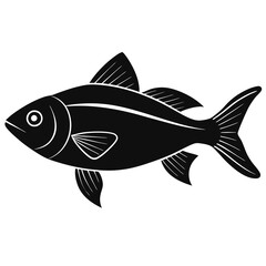 Fish Silhouette Illustration - Vector Art Design