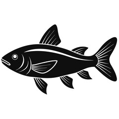 Fish Silhouette Illustration - Vector Art Design