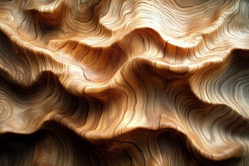 Intricate patterns of textured wood showcase natural artistry in warm tones and swirling designs