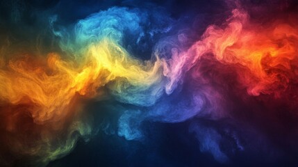 Fototapeta premium Cosmic Nebula Swirl Abstract Background With Vibrant Colors