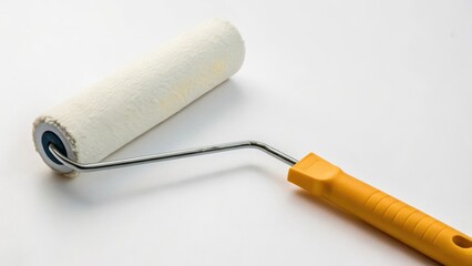 Paint Roller on White Background