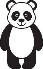 retro for panda icon silhouette on white backgroun08