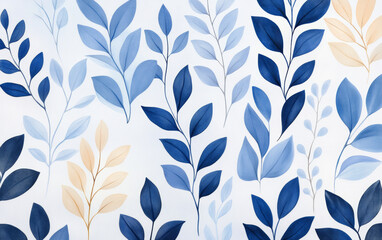 Fototapeta premium Retro style floral texture art background 