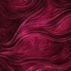 Elegant maroon waves and subtle glitter in abstract motion