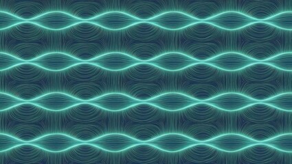 Striking blue and green wave pattern symbolizing harmony and natural flow in abstract design