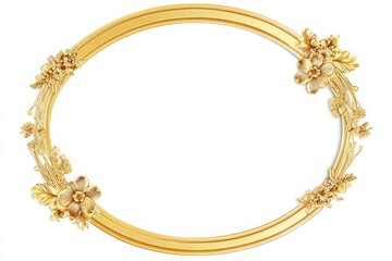 golden frame isolated on white