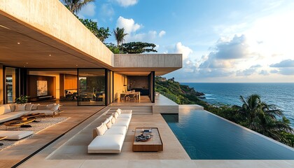 Fototapeta premium Beachfront building architecture
