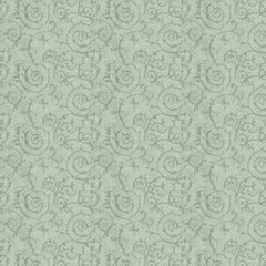 Leaf floral ornamental paper, seamless patterned fabric