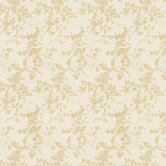 Leaf floral ornamental paper, seamless patterned fabric
