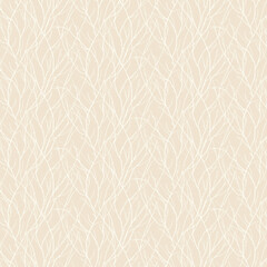 Leaf floral ornamental paper, seamless patterned fabric