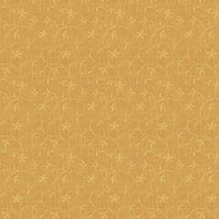 Leaf floral ornamental paper, seamless patterned fabric