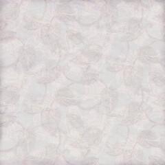 Fototapeta premium Seamless soft gray leaf texture with layered translucent foliage and subtle vignette. Elegant neutral botanical background for fabric, wallpaper, wrapping paper and decor design.