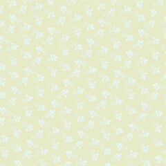 Leaf floral ornamental paper, seamless patterned fabric