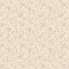 Leaf floral ornamental paper, seamless patterned fabric