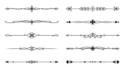 Decorative border lines of premium frame banner elements