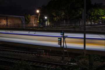 Train travelling fast