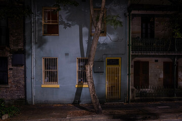 Old cottage in an urban setting