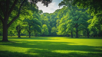 Obraz premium Lush meadow in the park