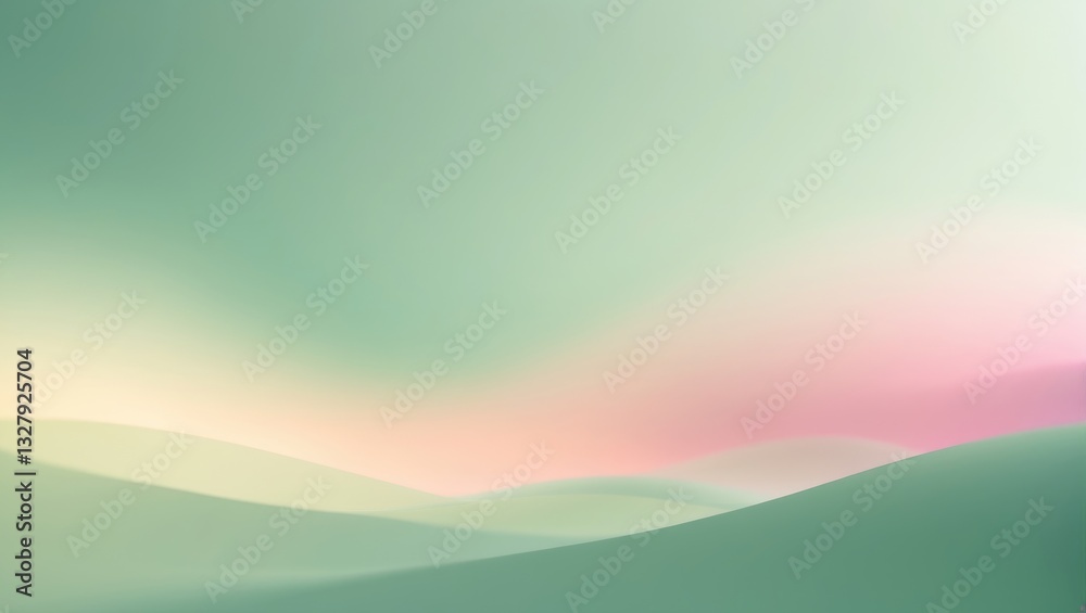 Poster Desert Blurred Background with Depth of Field Minimalist Style