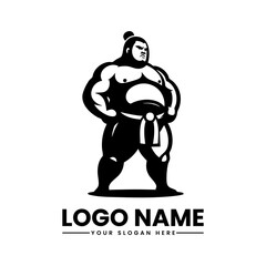 Obraz premium Sumo Wrestler Logo Vector Graphic. Powerful Sports Design