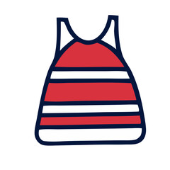 red and white undershirt design illustration
