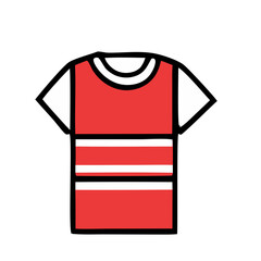red t shirt design illustration
