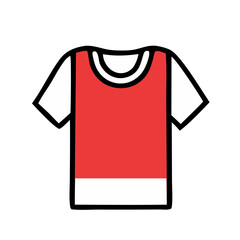 red t shirt design illustration