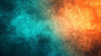 Fototapeta premium Abstract Blue and Orange Watercolor Texture Background
