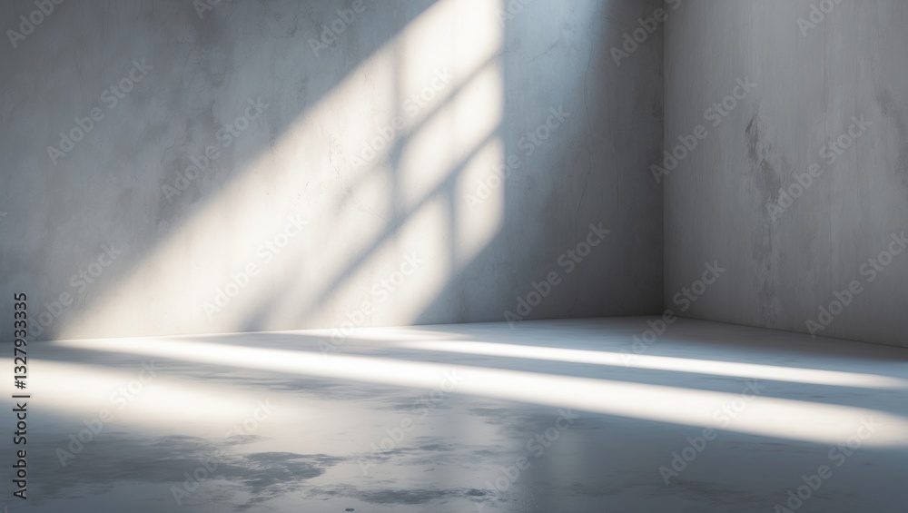 Poster background shadow white light floor backdrop overlay mockup sunlight enhancement of nature on cement
