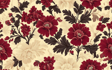  Vintage floral texture art background

