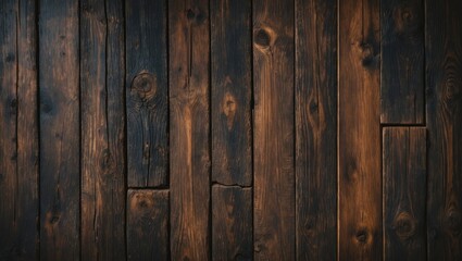 Naklejka premium Distressed reclaimed wooden floorboards intended for use as a background.