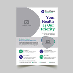 medical flyer design modern design template