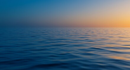 Obraz premium Serene Sunset over Calm Ocean Waters